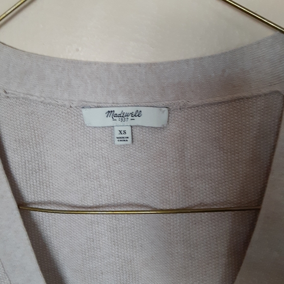 Madewell Two-Pocket Cotton Cardigan Sz XS Grandmacore - Picture 4 of 4